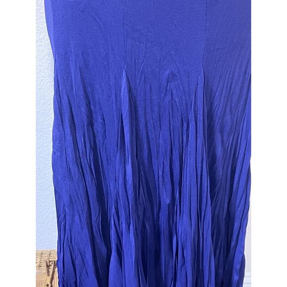 Vintage Fairy Crinkle Maxi Skirt Asymmetrical Artsy Boho Purple Sz M Stretchy - Picture 2 of 8